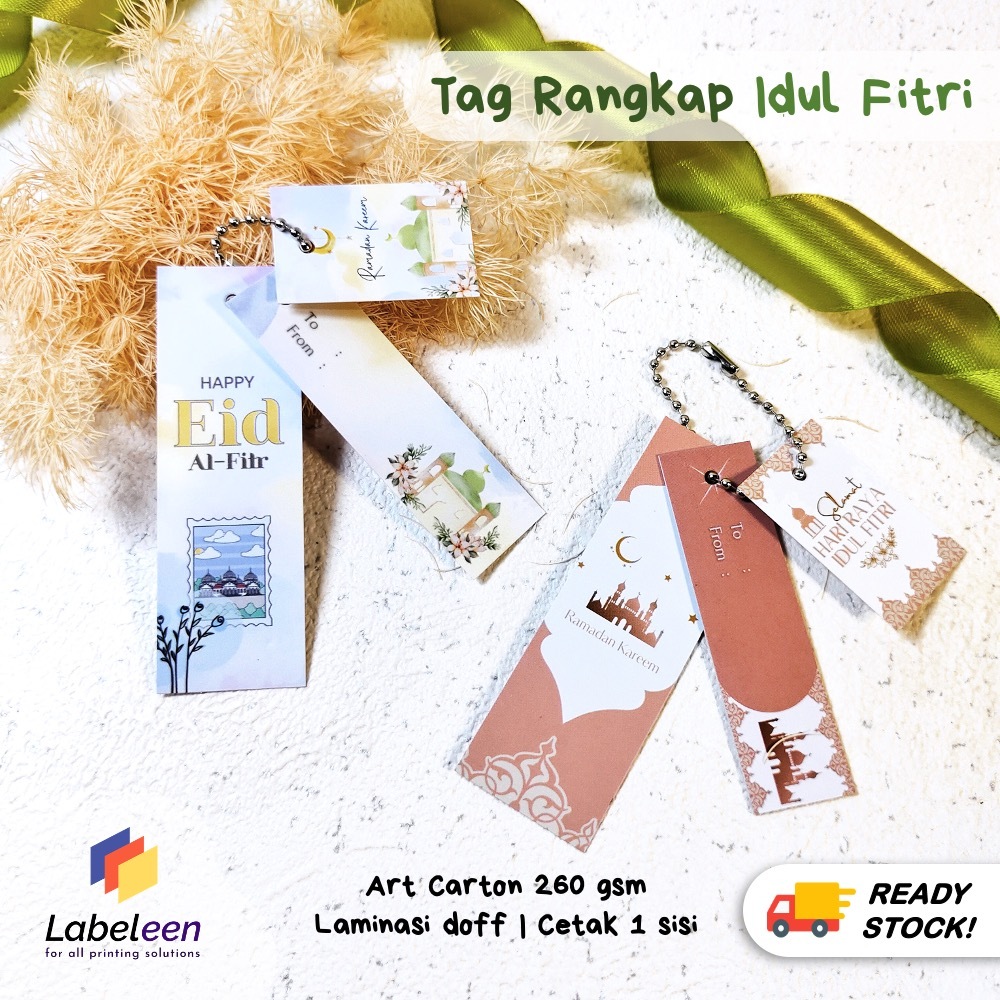 Hang Tag Idul Fitri | Hangtag Ramadhan | Hand tag premium Eid Mubarak | Hang Tag Idul Fitri 3 Lapis