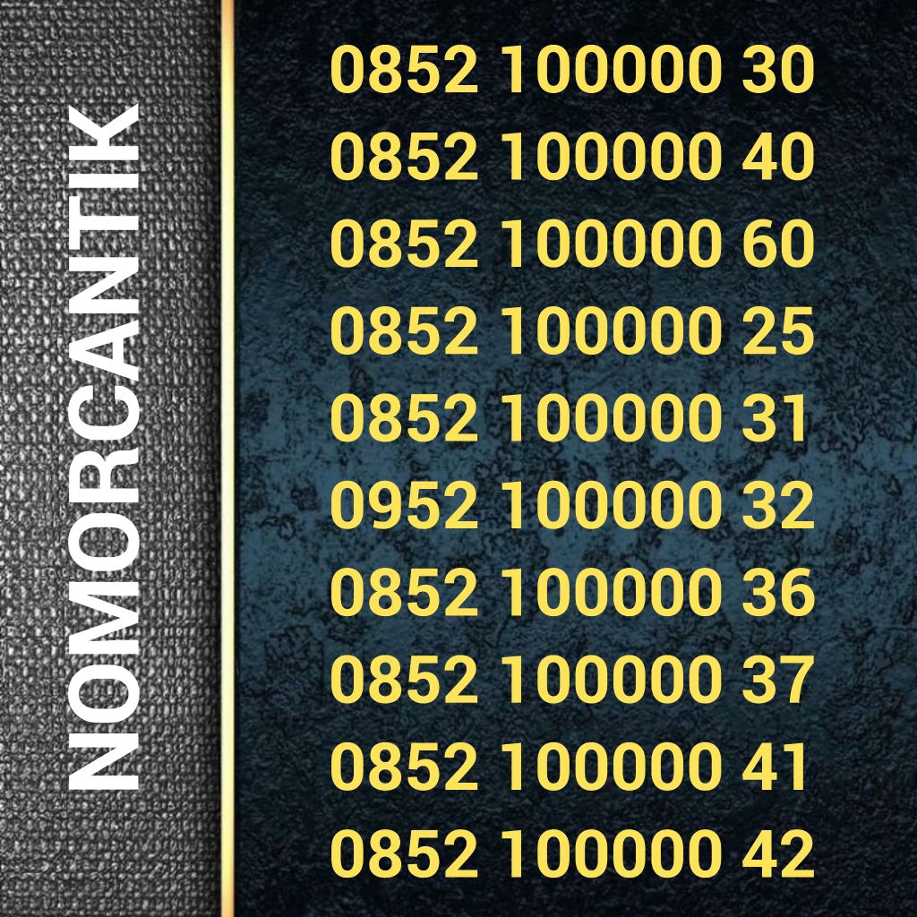 Kartu Perdana Telkomsel - Nomor Cantik - 0852 100000 40 0852 100000 60 0852 100000 25 0852 100000 31