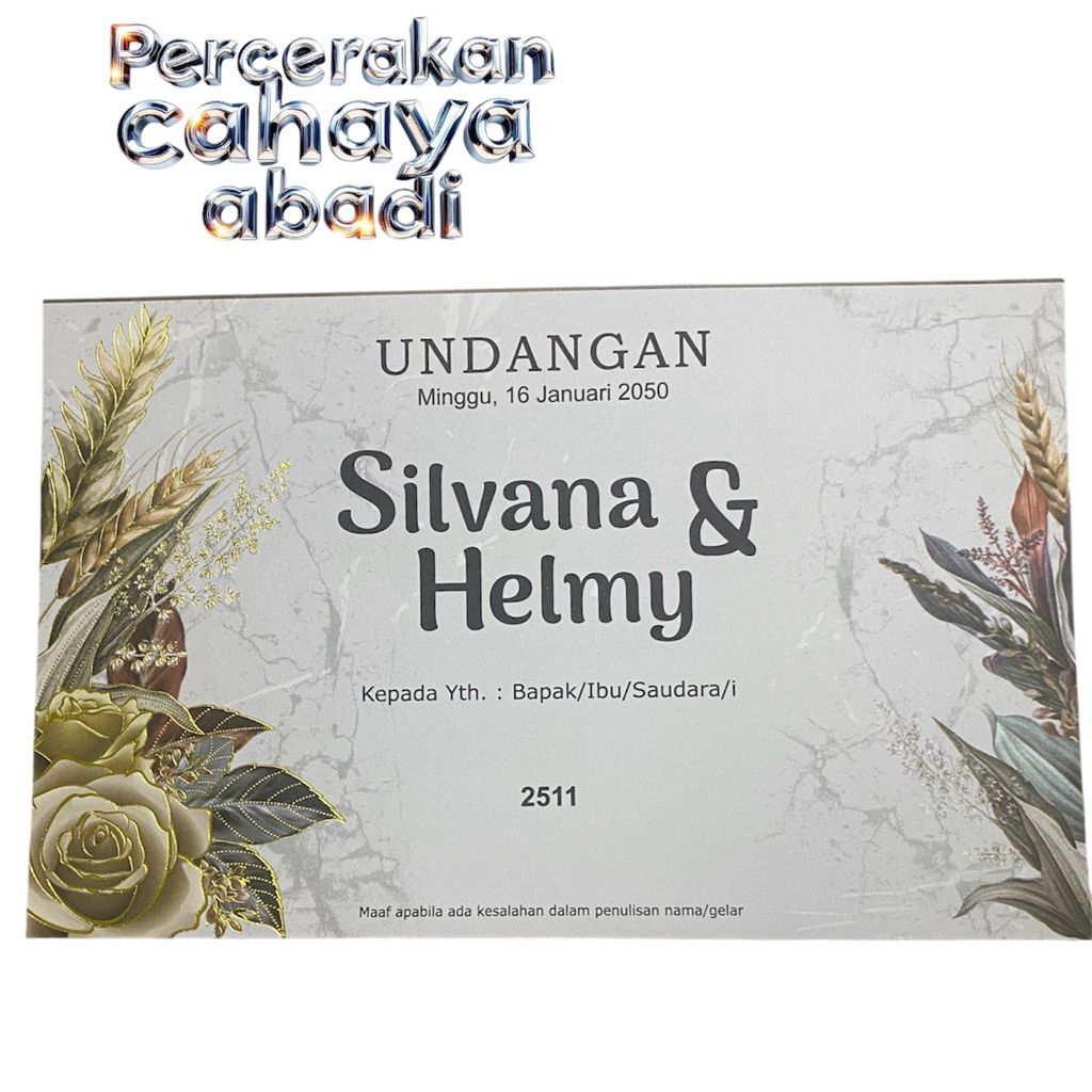 Blangko Undangan Erba 2511 ( Tanpa Teks)