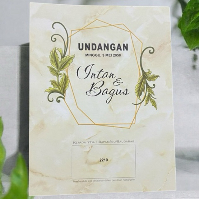Undangan Blangko kosong ERBA 2210 undangan pernikahan cantik