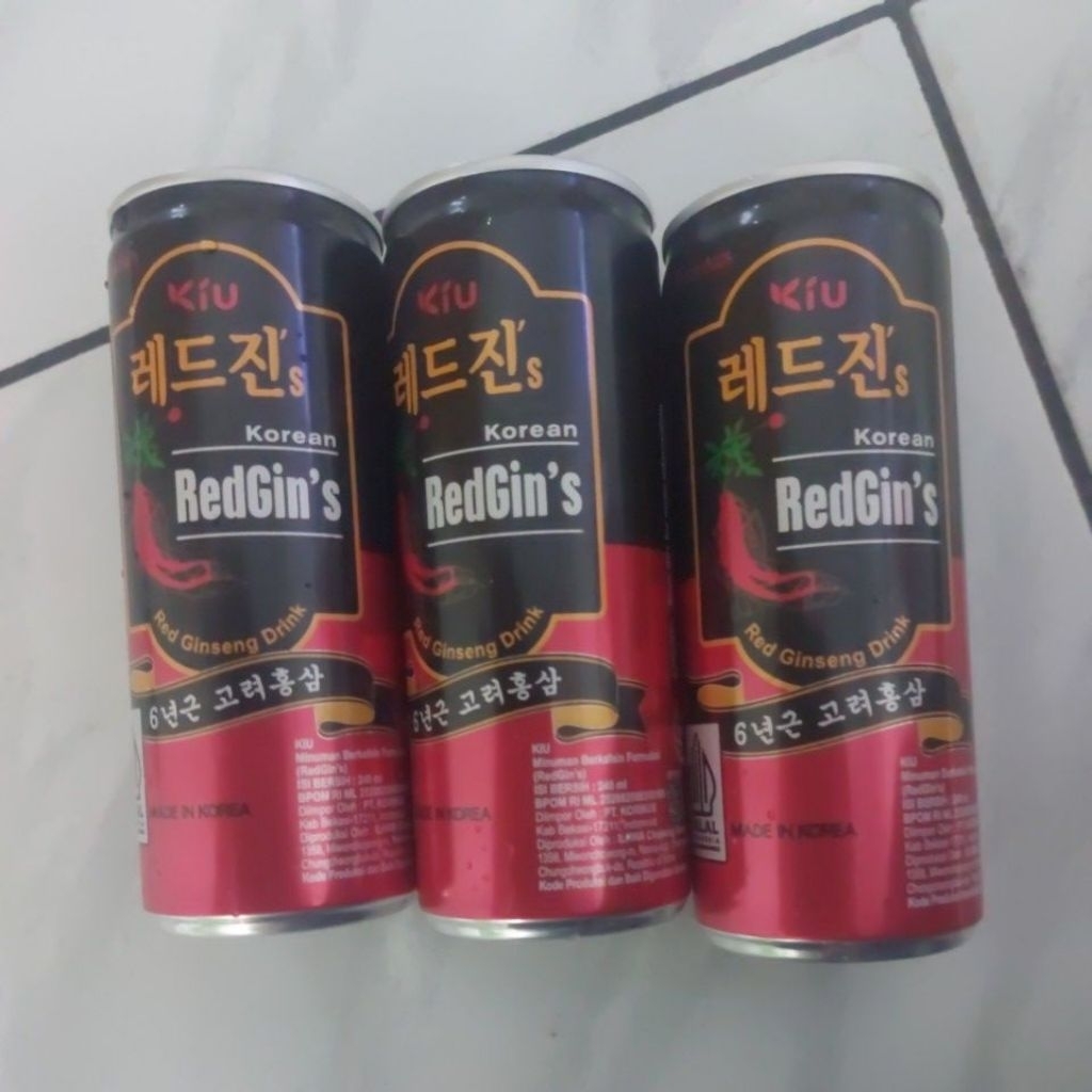 Promo terbatas 3kaleng minuman kesehatan ginseng merah korea
