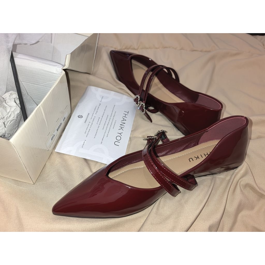 flat shoes SAHIKU  maroon preeloved