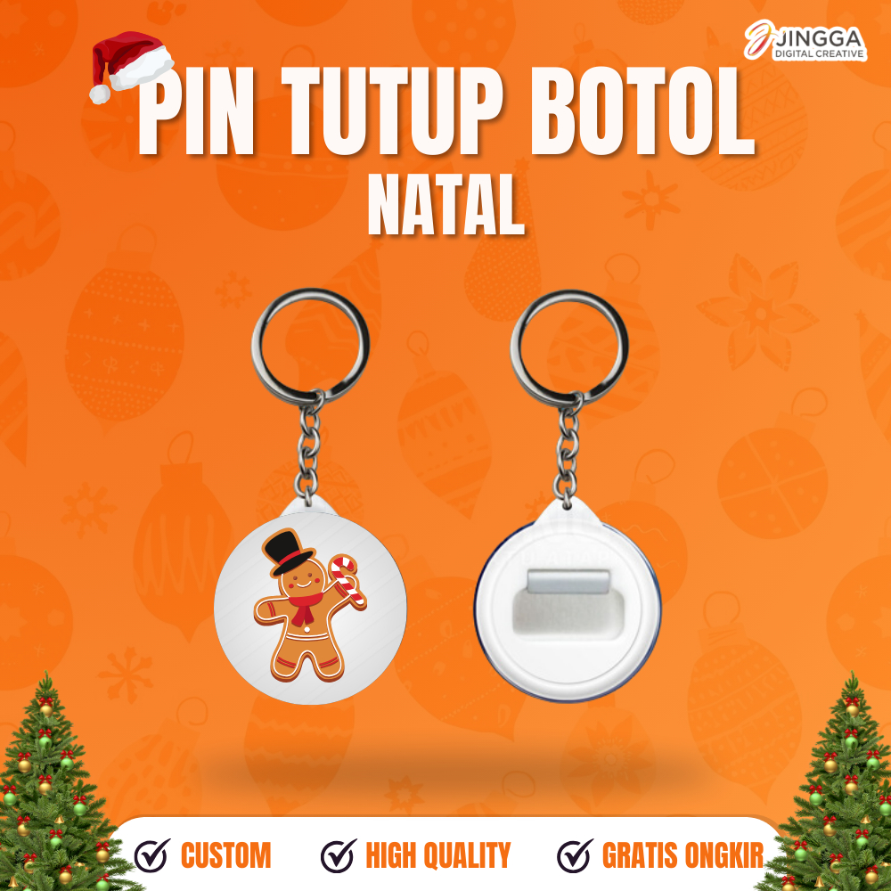 [MIN ORDER 10] Pin Pembuka Botol | Pin Pembuka Custom | Pin gantungan Kunci Pembuka Botol Natal | So