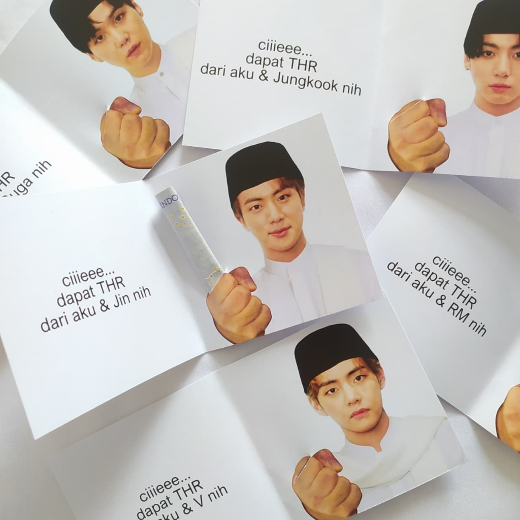 AMPLOP LEBARAN UNIK | KARTU AMPLOP LEBARAN KPOP BTS | AMPLOP LEBARAN LUCU | KARTU AMPLOP LEBARAN UNI
