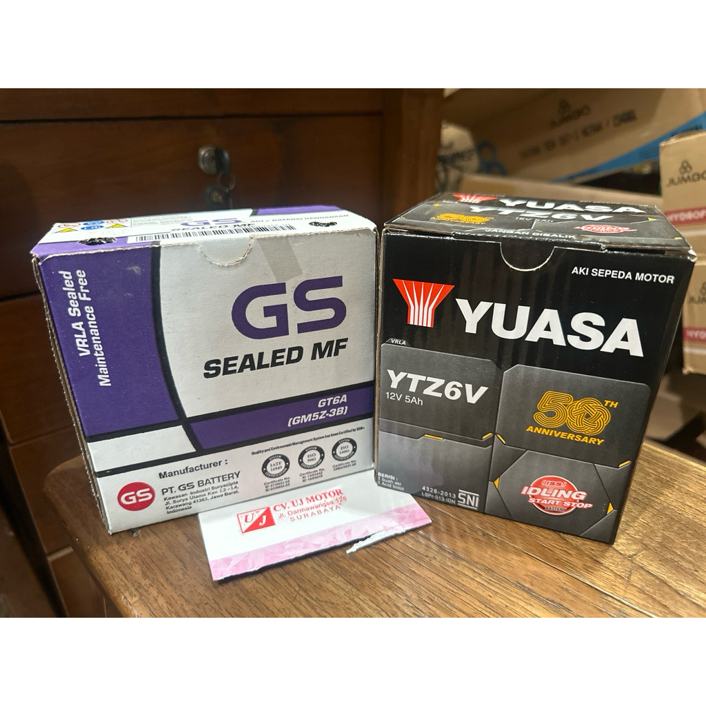 ACCU battery/ Aki kendaraan bermotor 6V Yuasa / GS original