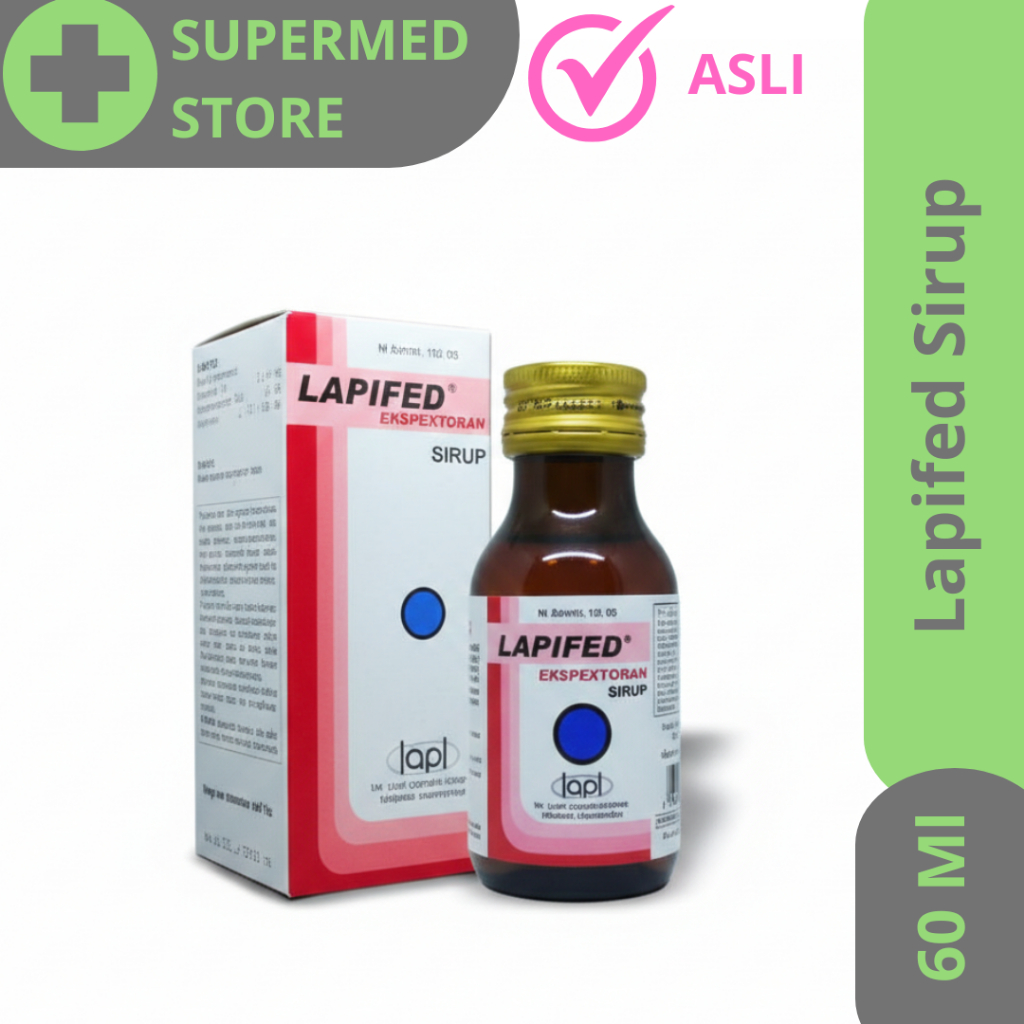 Lapifed Ekspektoran Sirup 60 Ml / Sirup Batuk Berdahak Dan Pilek