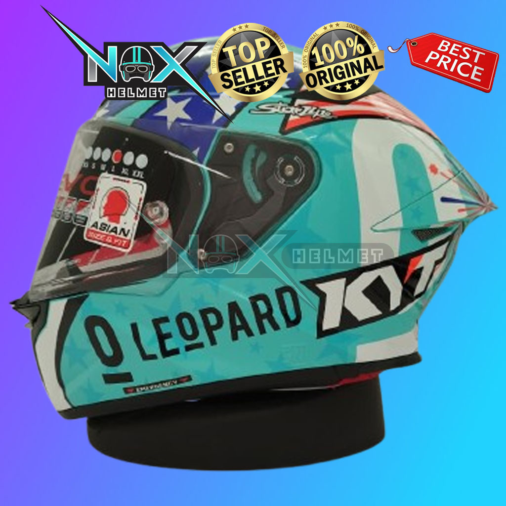 Helm KYT TT REVO Motif Leopard Replica Americas Fullface