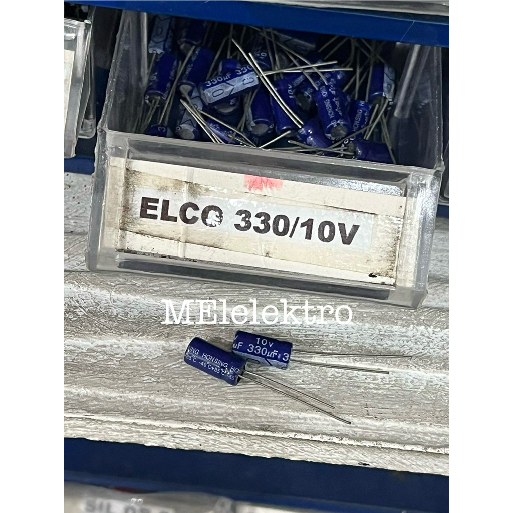 ELCO CAPASITOR 330UF 10V / KAPASITOR ELKO 330 UF 10 VOLT