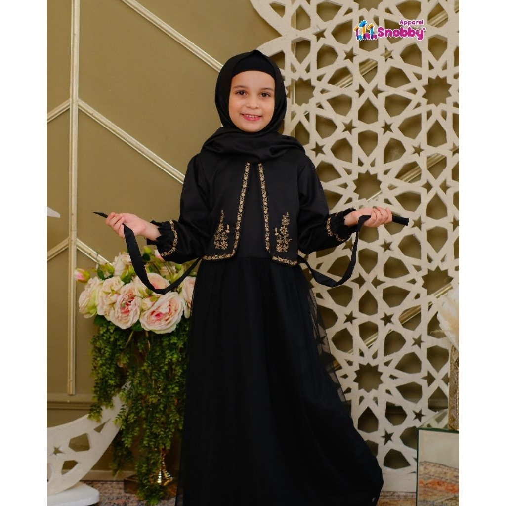 Snobby Apparel Gamis Anak Perempuan Warna Hitam