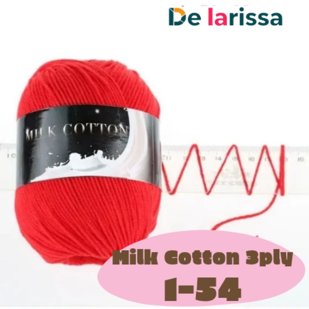 (1-54) Milk Cotton 3 ply / Benang Katun Susu 3ply
