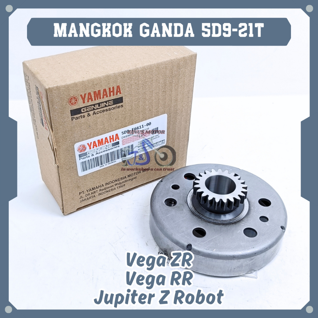 Mangkok Ganda Yamaha 5D9-21T Mangkuk Kopling Vega ZR Vega RR Jupiter Z Robot Rumah Kopling Kualitas 