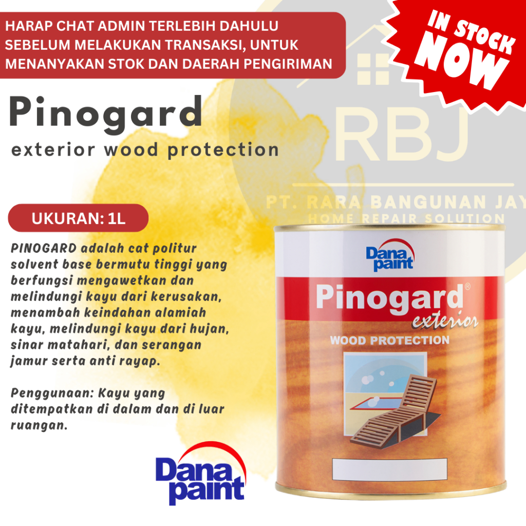 PINOGARD - Cat politur kayu exterior wood protection 1 Liter by Dana paint