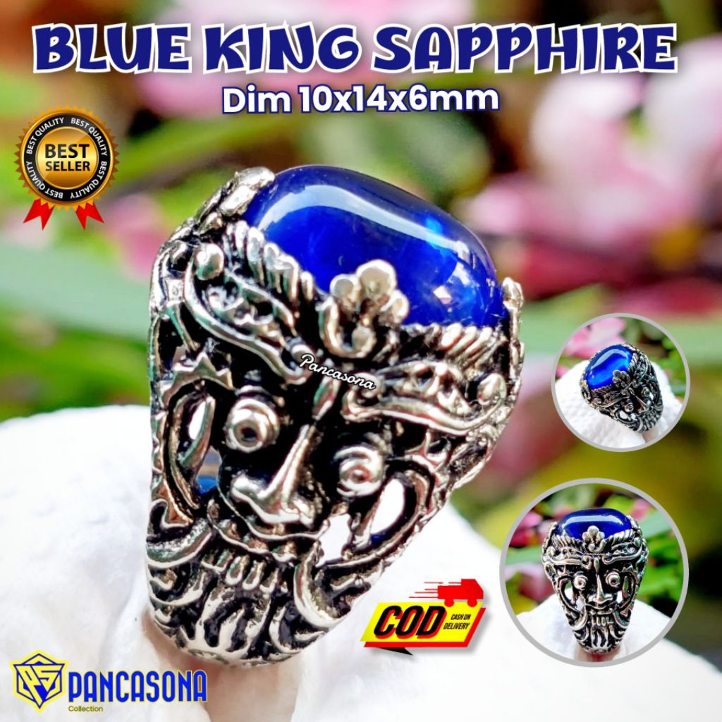 CINCIN BATU AKIK BLUE SAPPHIRE RING BALI