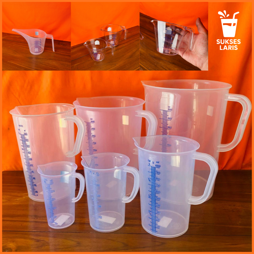 GELAS TAKAR 250ml 500ml 700ml 1 Liter 2 Liter 3 Liter 5 Liter | GELAS UKUR | GELAS TAKAR