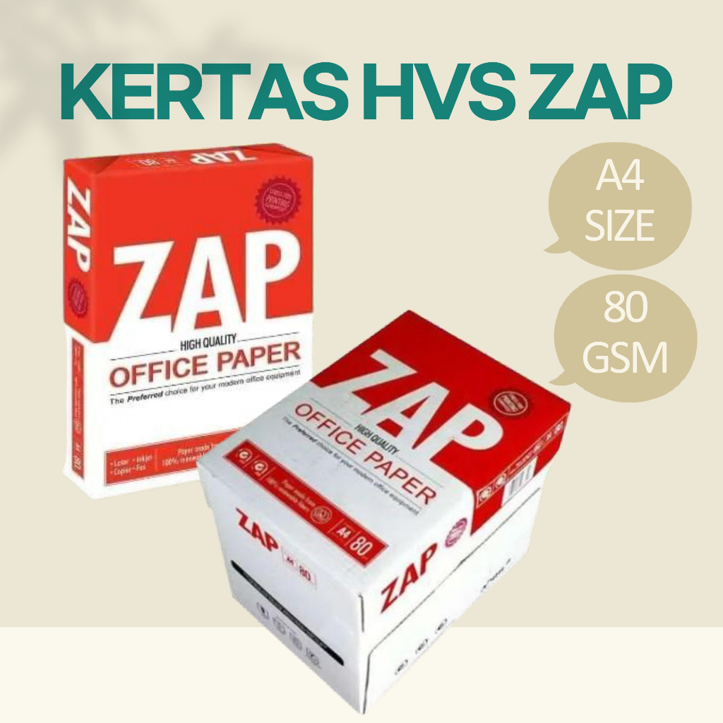 KERTAS HVS 80 GSM A4 - MERK ZAP