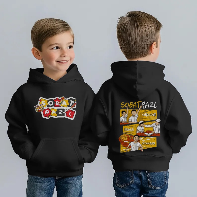 Jaket hoodie Anak Zulfa Lanang SOBAT PAZL / Jaket Anak Zulfa Lanang Sobat PAZL
