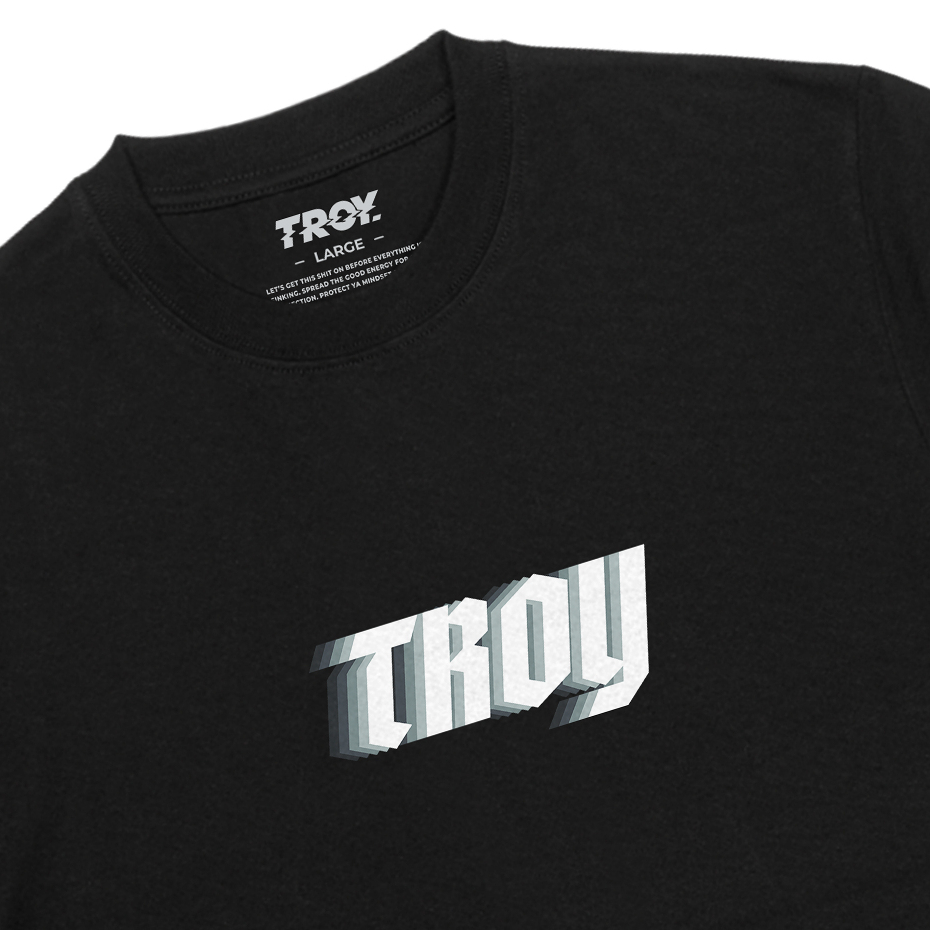Troy Company Tshirt Black Shadow - Kaos Hitam Lengan Pendek MTD 3556