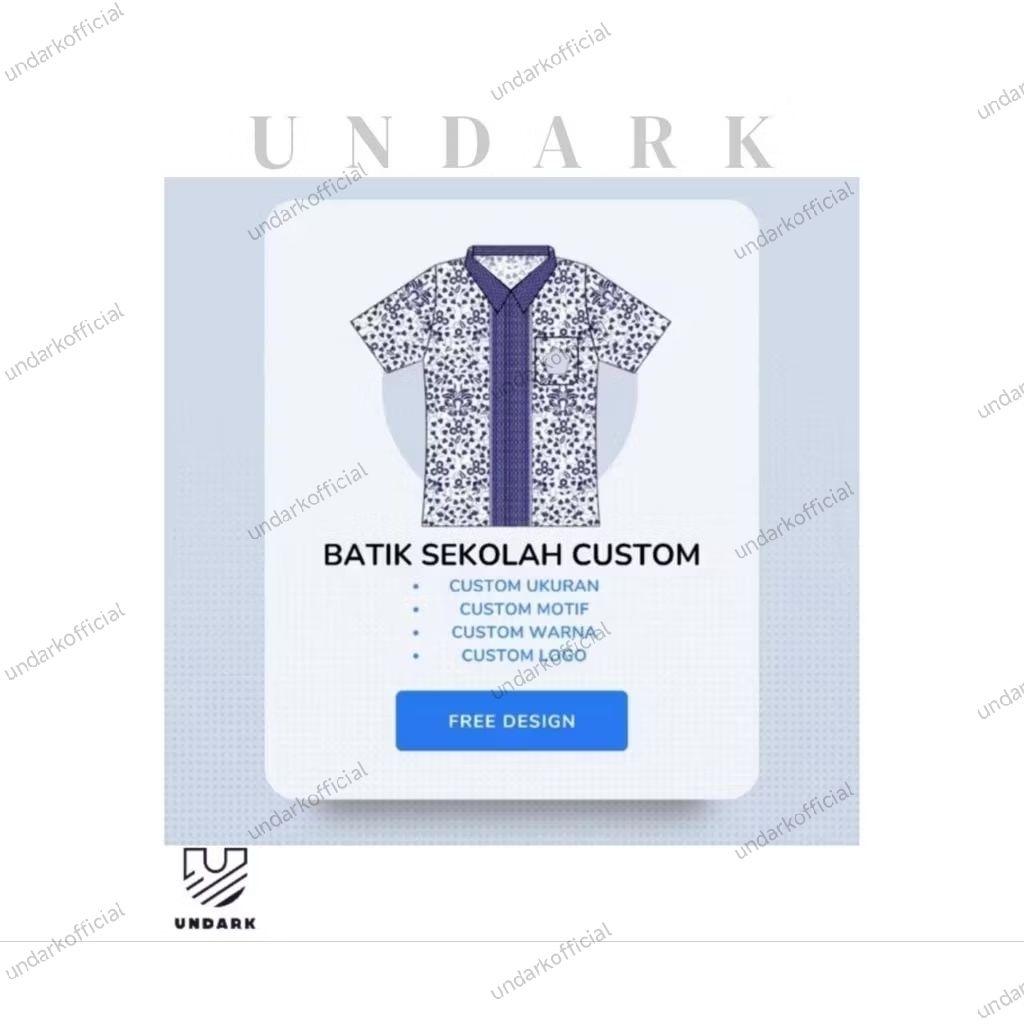 Custom Batik Printing untuk Seragam Sekolah TK,SD,SMP dan SMA  | Free Design