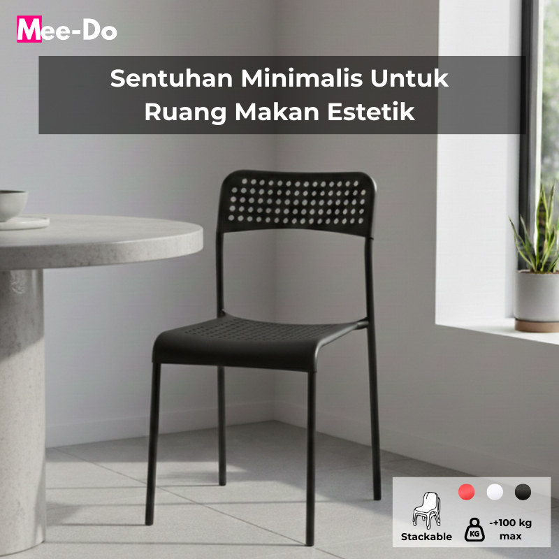 Kursi Makan Plastik Bangku Cafe Restoran Taman Minimalis