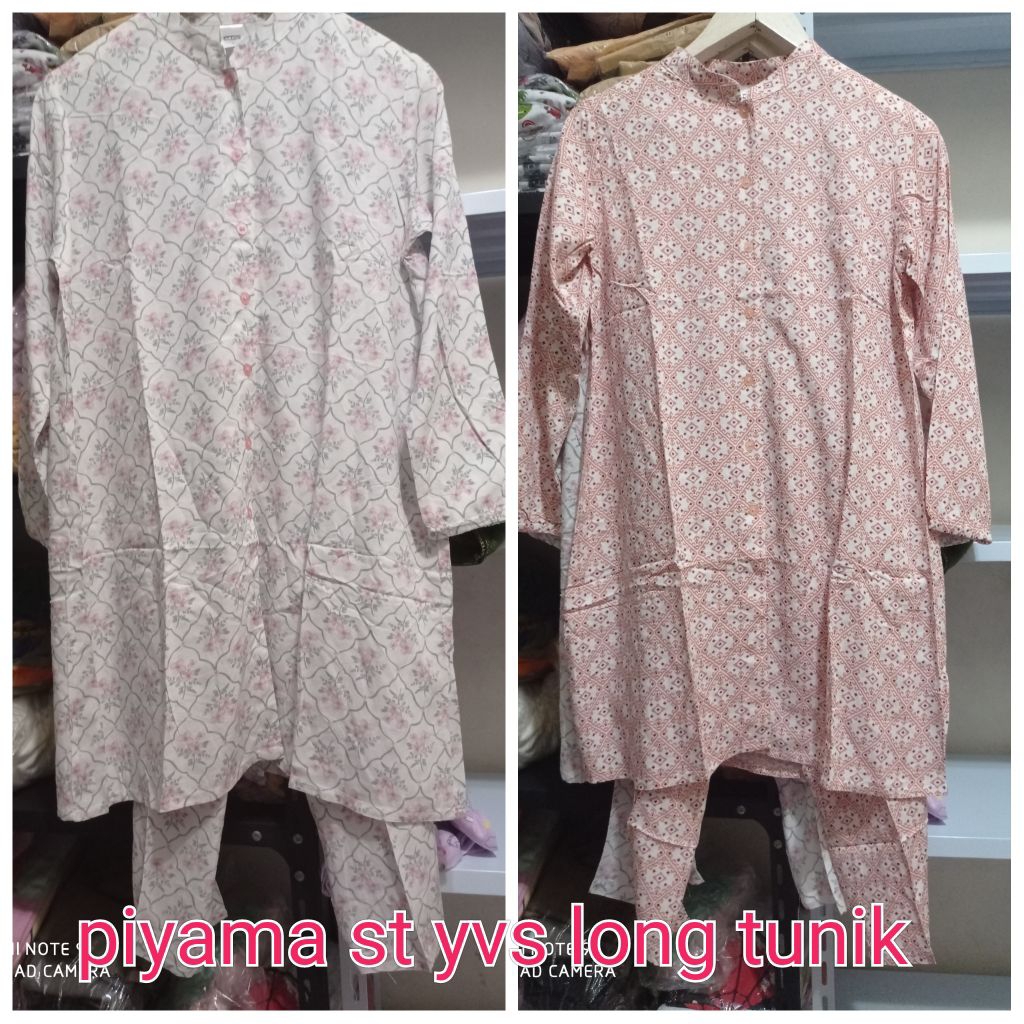 piyama/baju tidur nevada & st yves long tunik