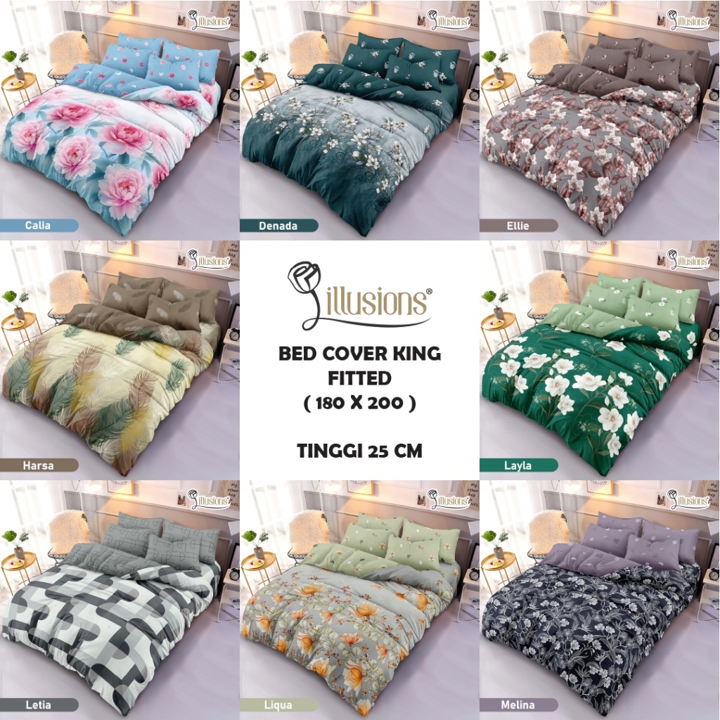 Illusions - Bed Cover Set King 180x200 T25 Fitted