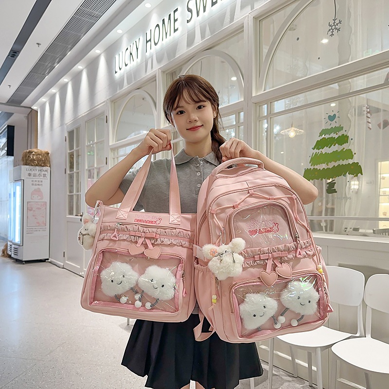 Colorful Lemon Tas Ransel Anak Sekolah Imut Kuning Muda Tahan Air Multifungsi Kapasitas Besar Anti G