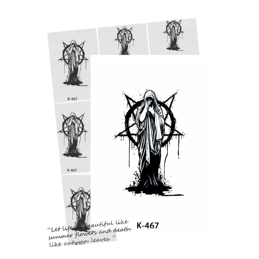 Tato Hitam Pria Keren Tato Lengan Tato Sementara