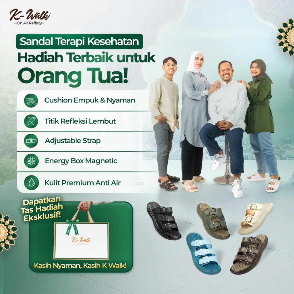 [Favorite Deddy Mizwar] K-Walk Energy Sandal Terapi Kesehatan Sandal Refleksi Sandal Akupuntur Sanda