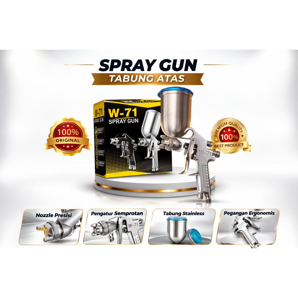 Penyemprot Cat Semprotan Cat Spraygun W71 W-71 Model Iwata Premium Quality