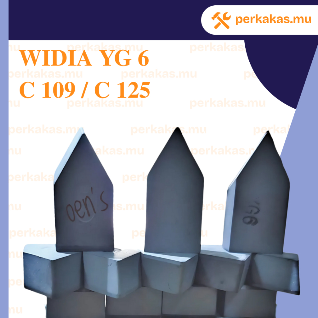 Widia YG 6 Merk Great Wall TypeC 109 / C 125 Mata Bor Sumur Betel Bubut Widia PLATINA