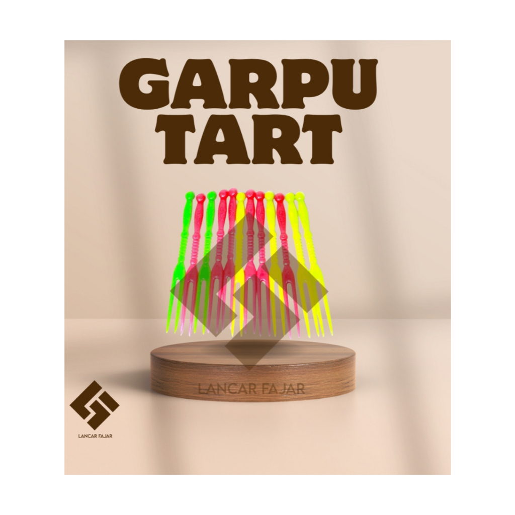 [50 pcs] garpu tart mika / garpu tart plastik kue / garpu cake ulang tahun / garpu mini kue tart (is