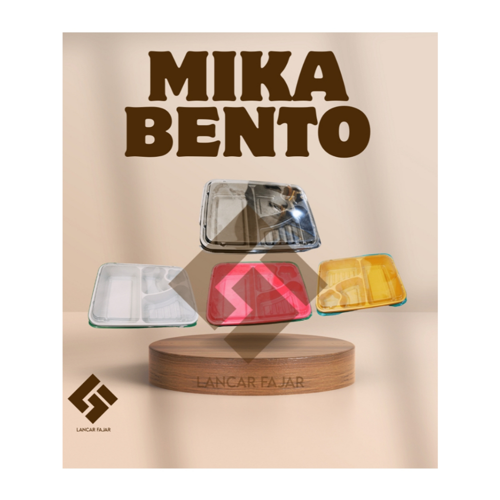 [ECER=10 biji] Mika Bento Sekat 4 | Tray Bento Bintang Box Bento | mika sekat 4 | mika golden plast