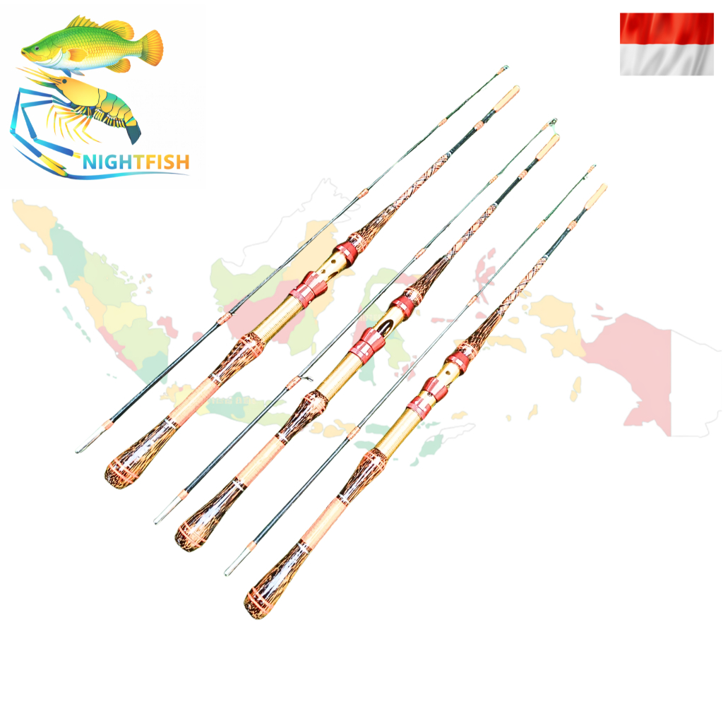 joran pancing udang atau ikan. gagang kayu nibung