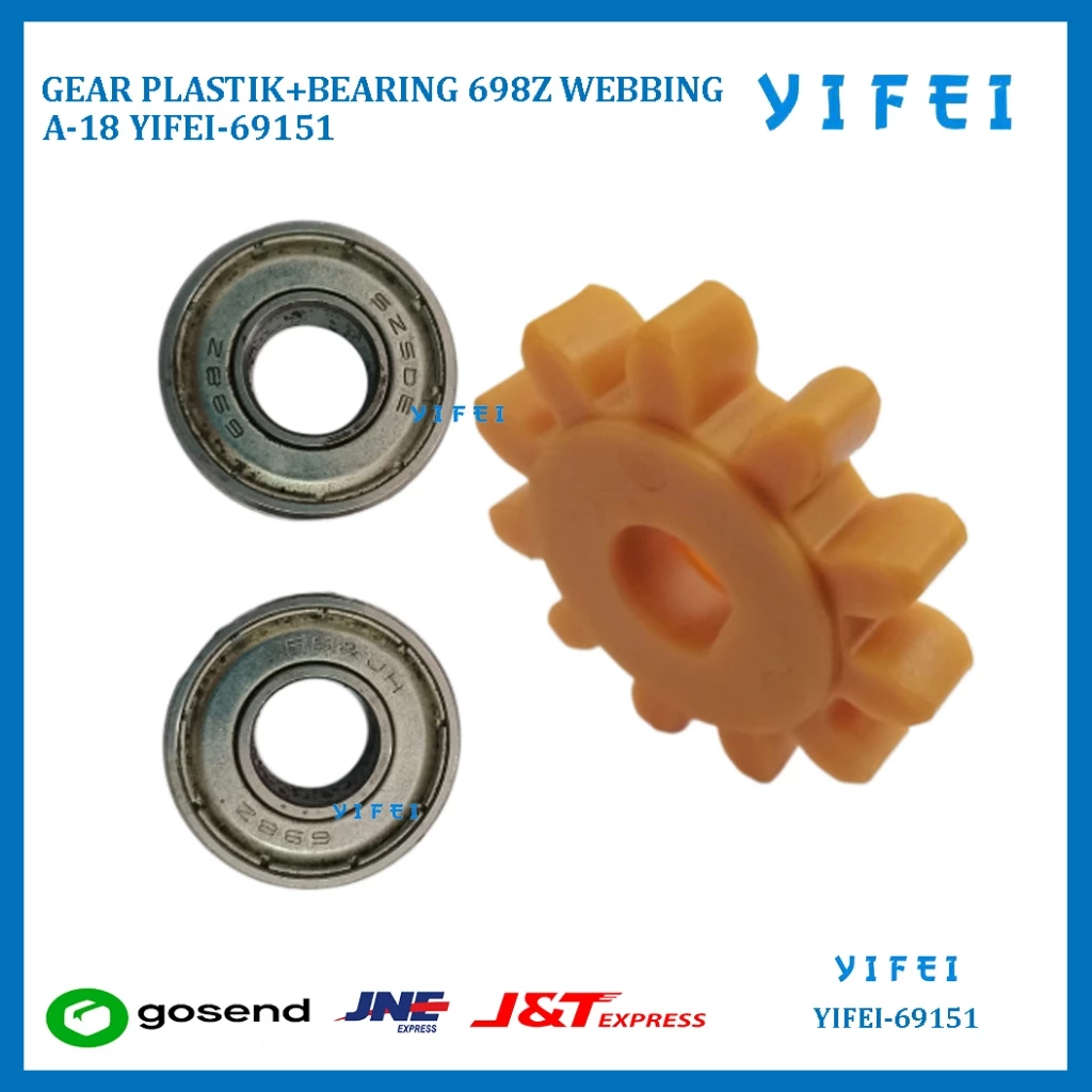 GEAR PLASTIK +BEARING 698Z WEBBING A-18 YIFEI-69151