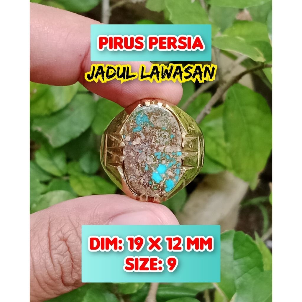 pirus Persia batu akik asli pirus Persia siap pakai.20