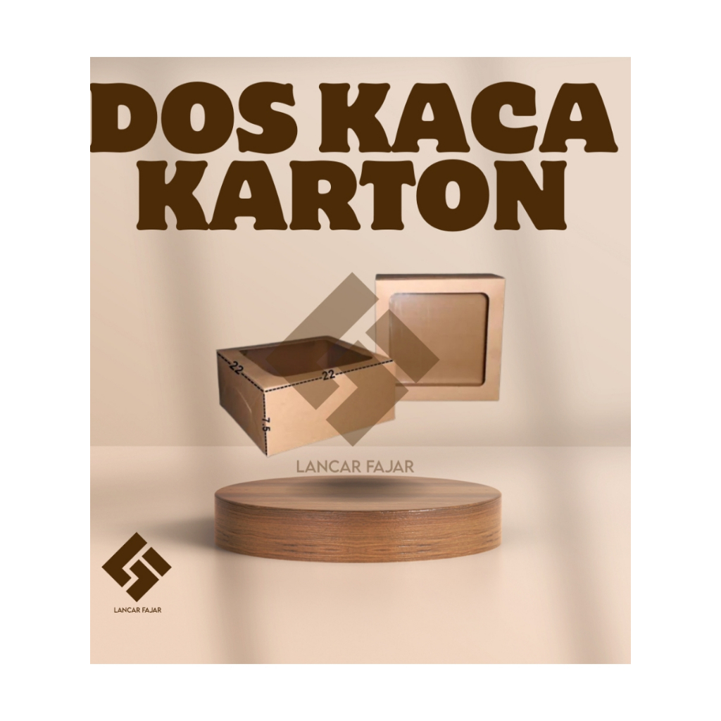 [100pcs] BOX KARTON KACA ukuran 22Dus Kotak Box Hampers 22x22x12 EFLUTE JENDELA MIKA / Dus Box Kotak