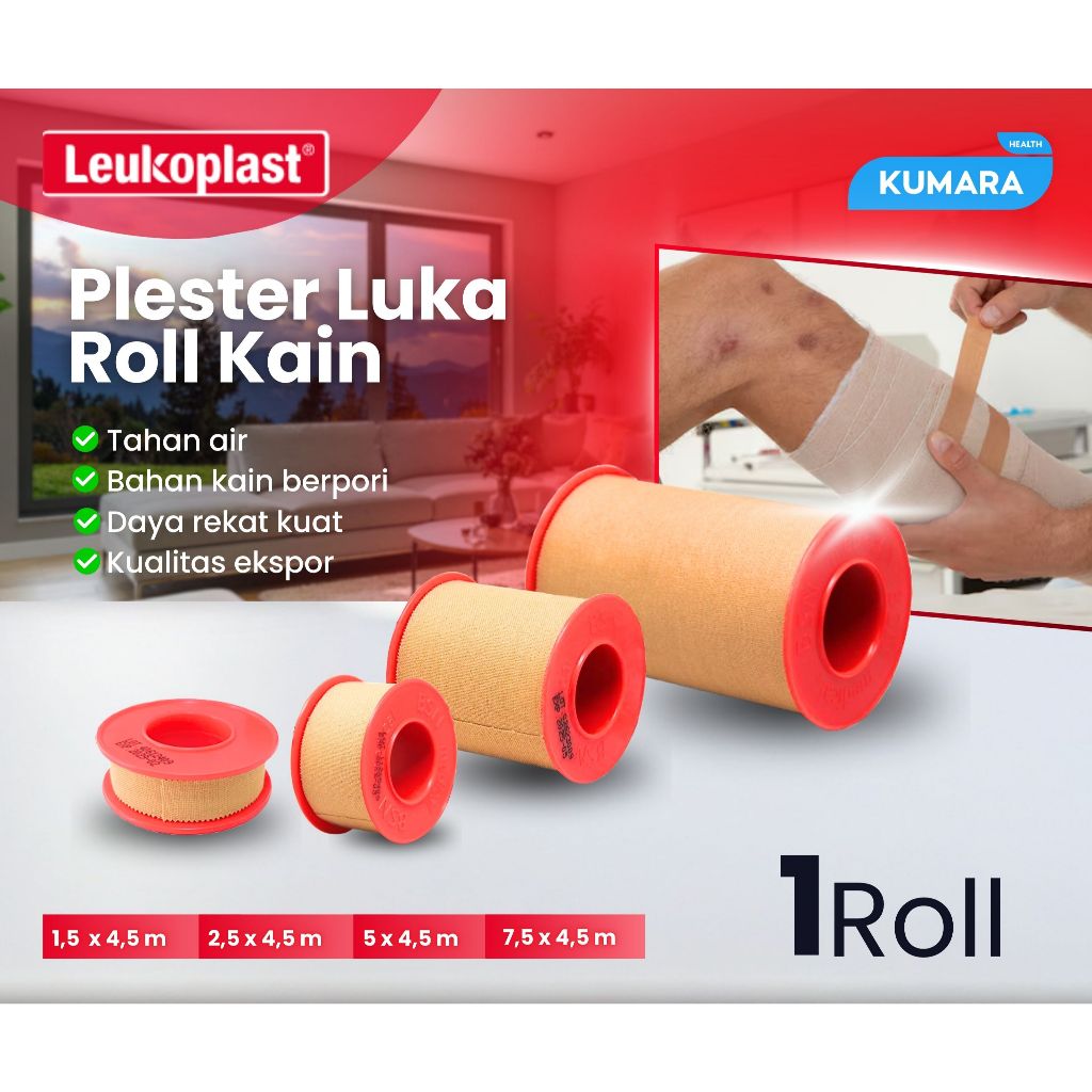 LEUKOPLAST - Plester Roll Kain | Plester Kain Coklat BSN | Roll | KUMARA