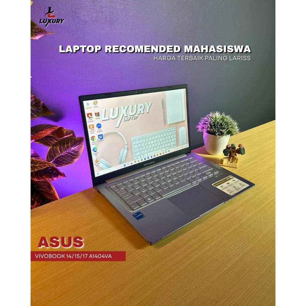 LAPTOP ASUS VIVOBOOK GO 14/15/17 A1404VA RAM 8GB SSD 512GB BACKLIGHT TOUCHSCREEN SECOND