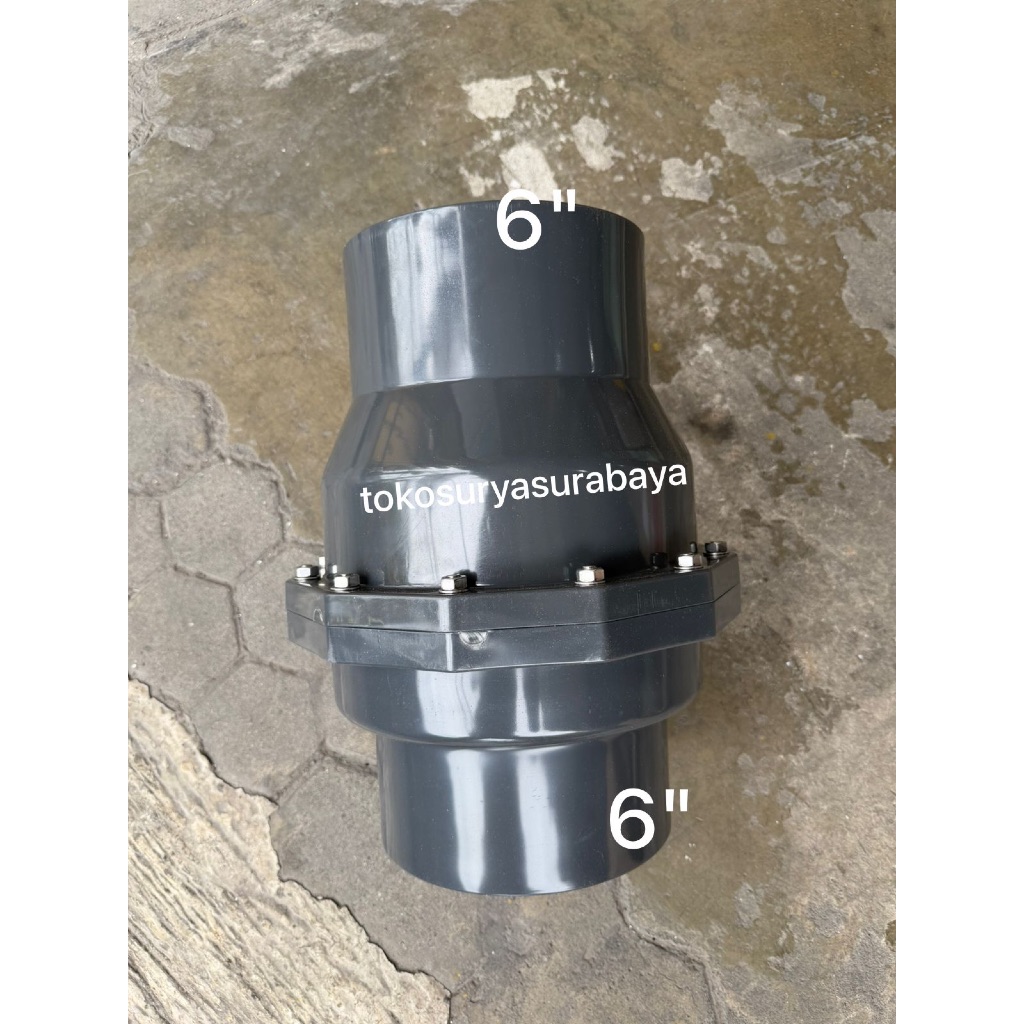 SWING CHECK VALVE 6" ANTI BACKFLOW 6 INCH DIM PIPA 6" DIM PVC KLEP TABOK 6" FOOT KLEP 6" FOOT VALVE 
