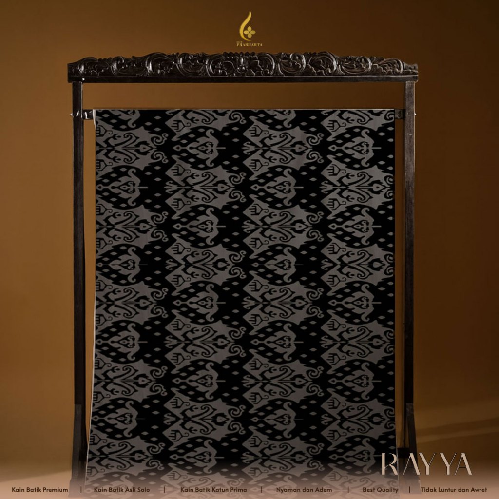 Batik Prabuarta - Kain Batik Solo Modern Premium Rayya Bahan Batik Katun Motif Gelap