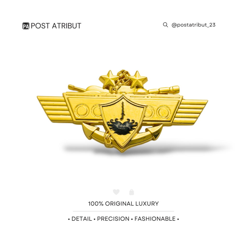 100% LUXURY Brevet Kavaleri Bintang 2 / Pin Kavaleri Bintang 2 / Angkatan Laut / PDH PDU Tni AL / Te