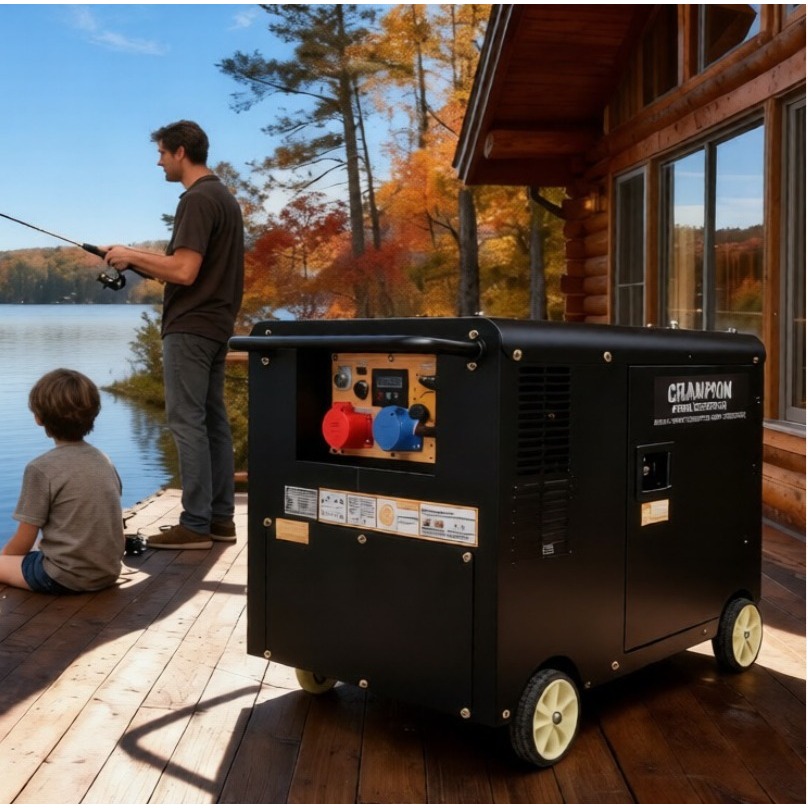 GENSET SILENT DIESEL 15KVA 1 & 3 PHASE CHAMPION 18000SDV