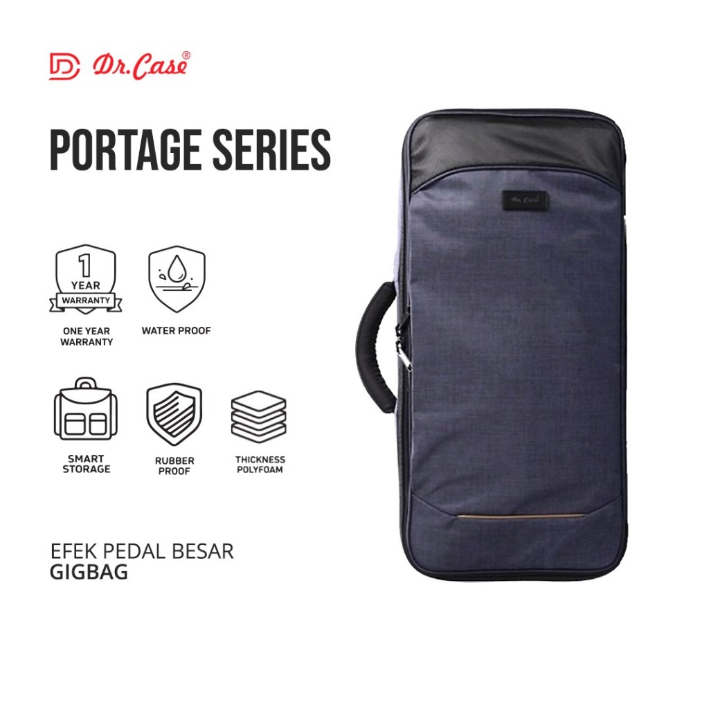 DR.CASE - Tas Efek- Gigbag Efek Portage 2.0 Navy - Size Besar