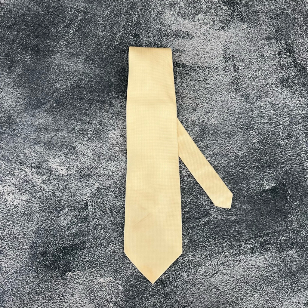 Yellow light silk tie Ermenegildo Zegna Dasi ermenegildo zegna bahan sutra