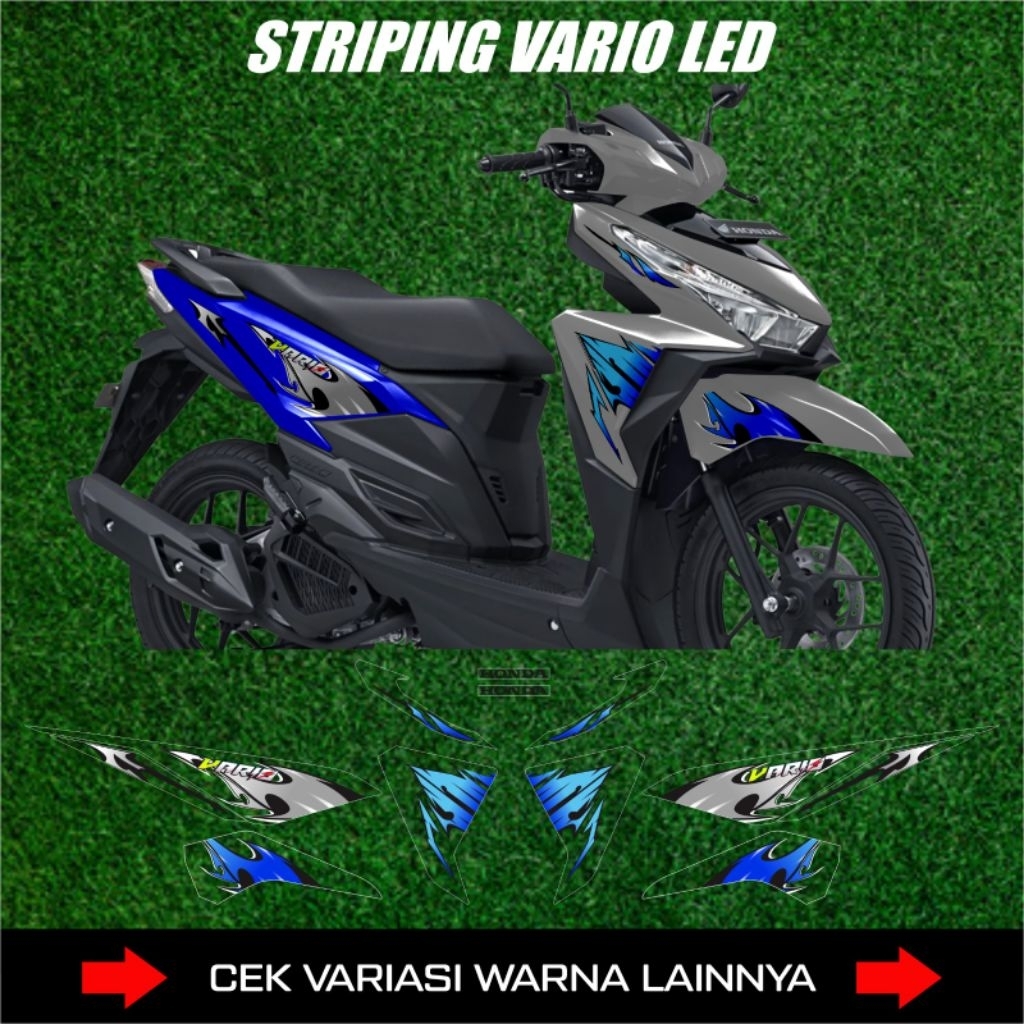 Striping Transparan Vario 125 & 150 Led Old / Aksesoris Sticker Motor Honda Vario 150,125 Led old tr