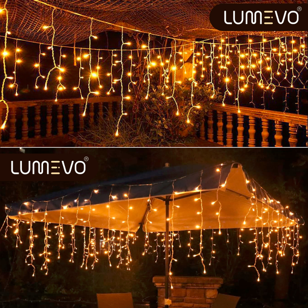 Lampu Hias Dekorasi LED twinkle tumblr waterproof model gantung tirai rumbai dekorasi cafe restoran 