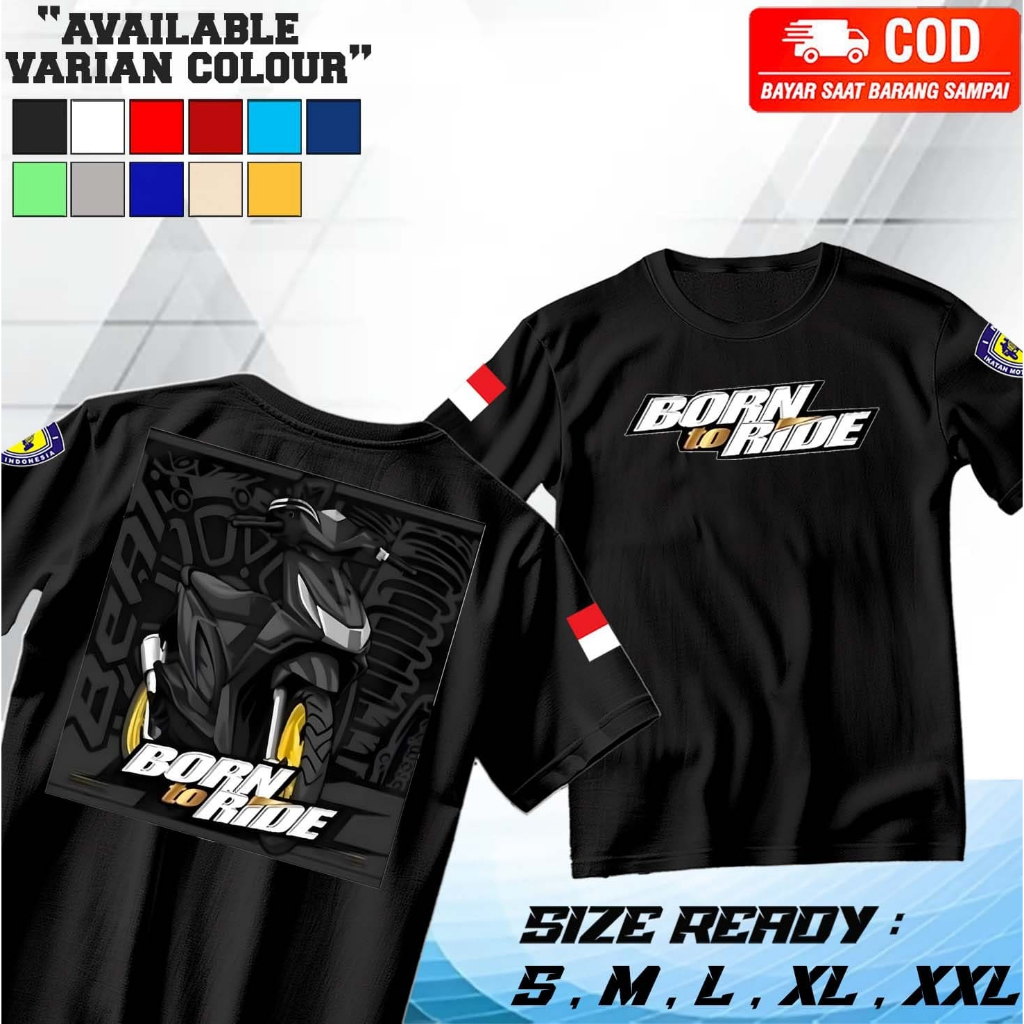 Baju Kaos BEAT KARBU BORN TO RIDE - Tshirt Motor Honda Beat - baju distro terbaru - Kaos Pria Wanita