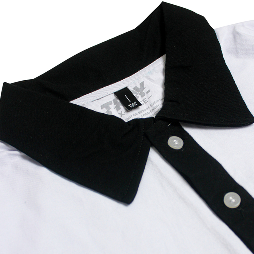 Troy Company Wangky Polo Shirt White Black Vanagloria - Kaos Polo Pria Putih Hitam WKD 2902