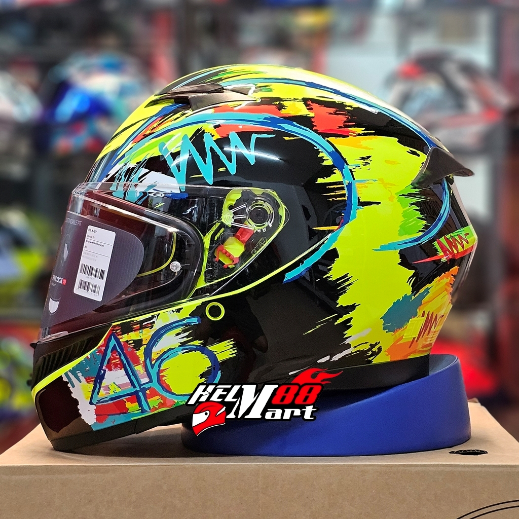 Helm AGV K3 Helm Full Face Double Visor (Free PINLOCK) - AGV K-3 Original