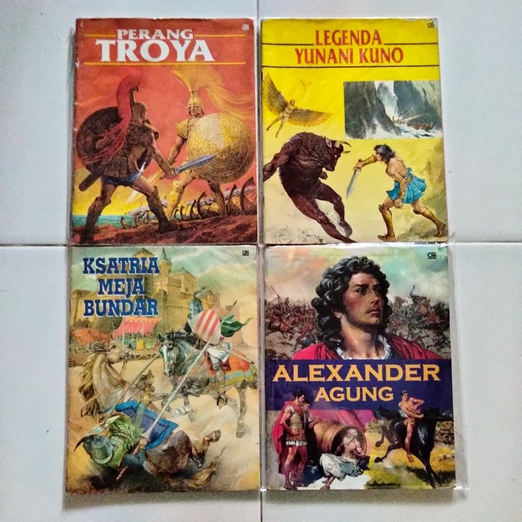 Cergam Langka - Legenda Yunani Kuno - Ksatria Meja Bundar - Perang Troya - Alexander Agung - Gramedi